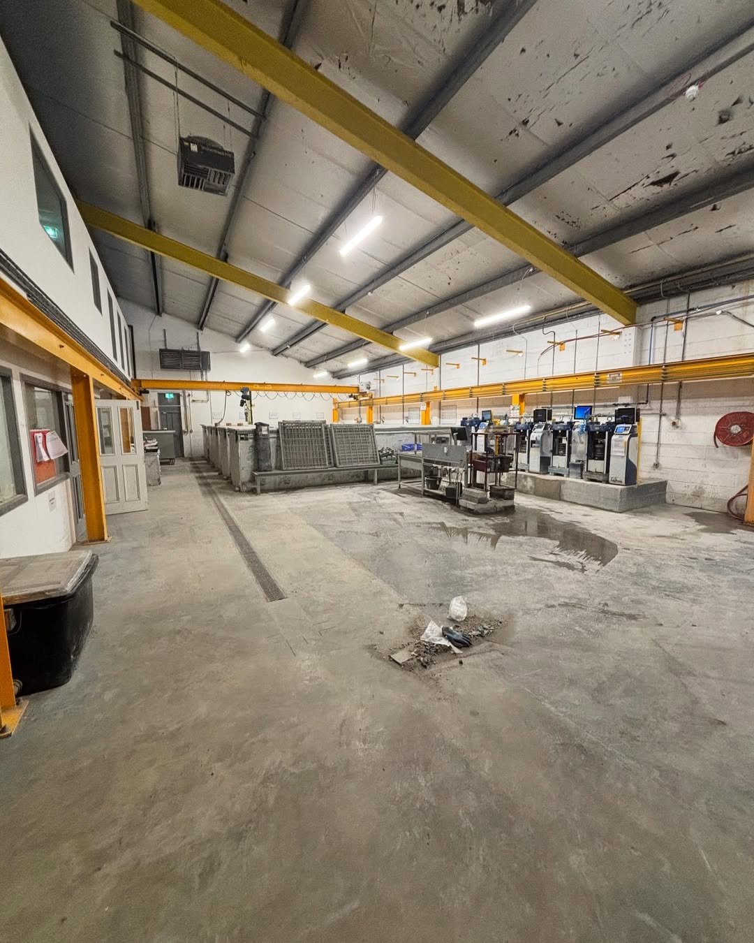 Commercial floor before painting